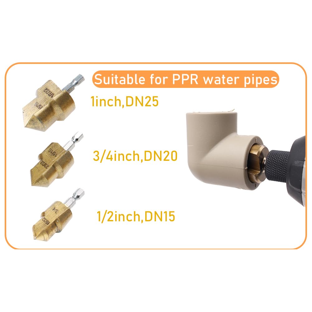 طقم راسيات توسيع وحفر مواسير البلاستيك 3قطع