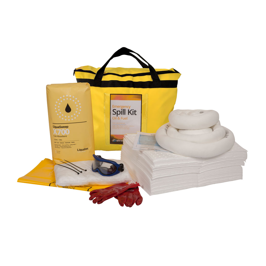 طقم تنظيف تسربات مواد كيماوية 120لتر سبيل كت