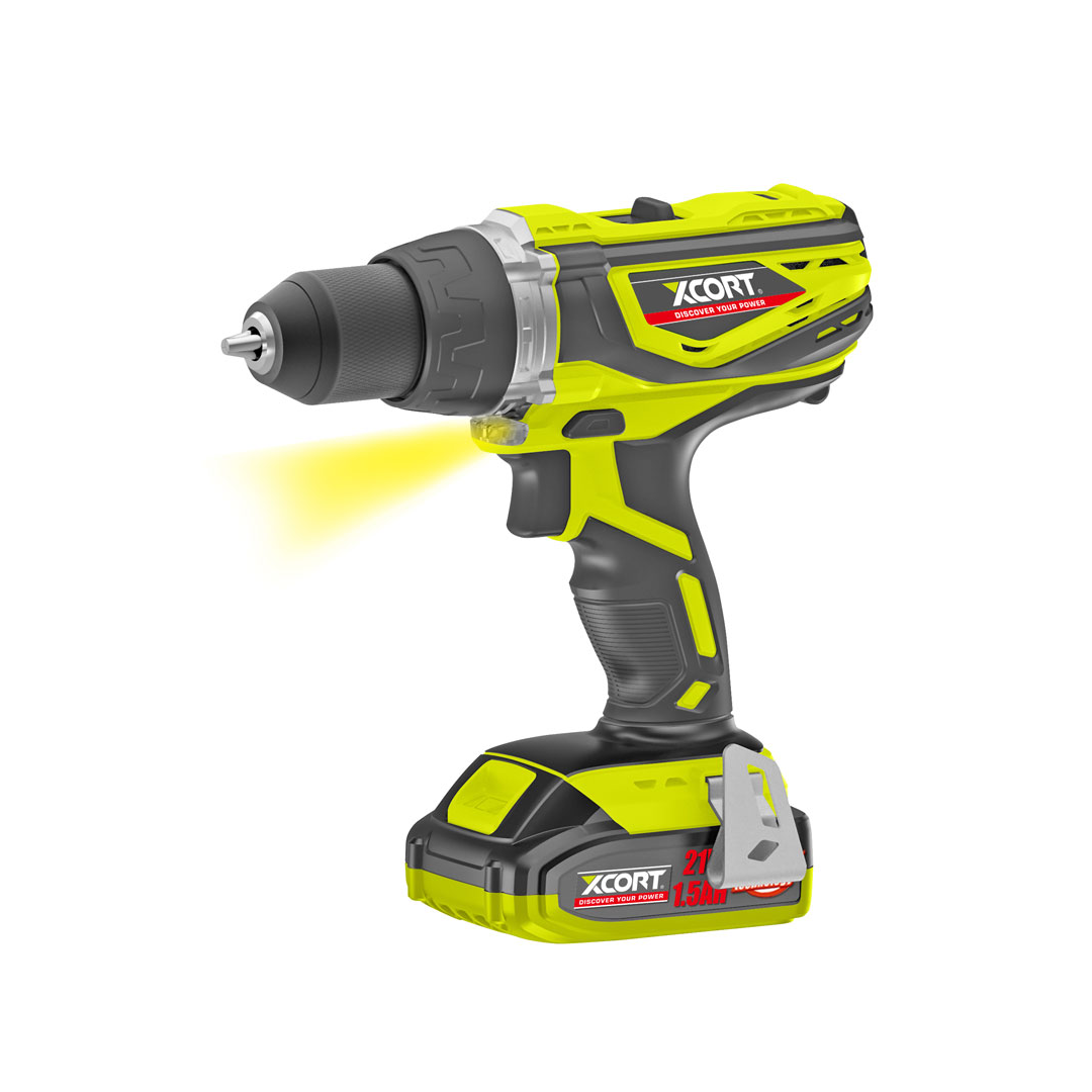 Xcort دريل شحن جوزة حديد21فولت برشلس