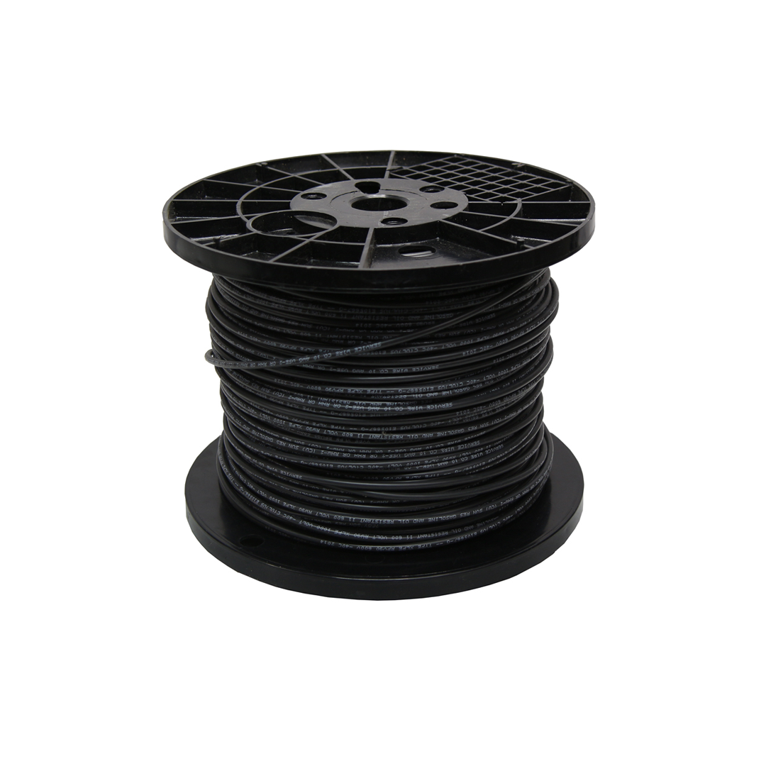 حبل فولاذ ملبس PVC 500M 4-5MM اسود